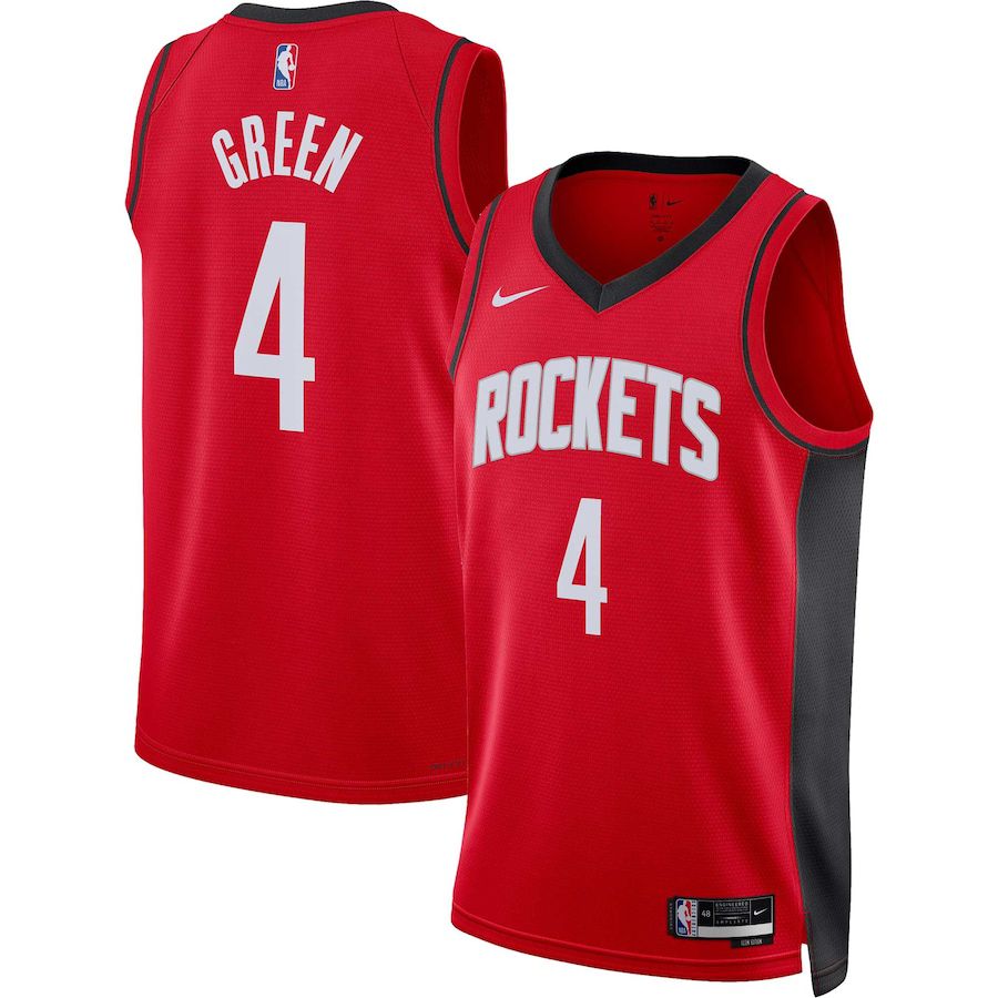 Men Houston Rockets #4 Jalen Green Nike Red 2022-23 Swingman NBA Jersey